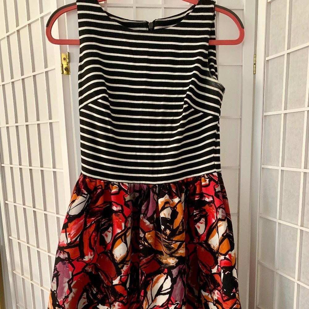 Striped and Floral Dress